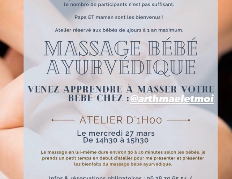 DOUAI : Atelier massage bébé ayurvédique chez “Arth’maël & moi”