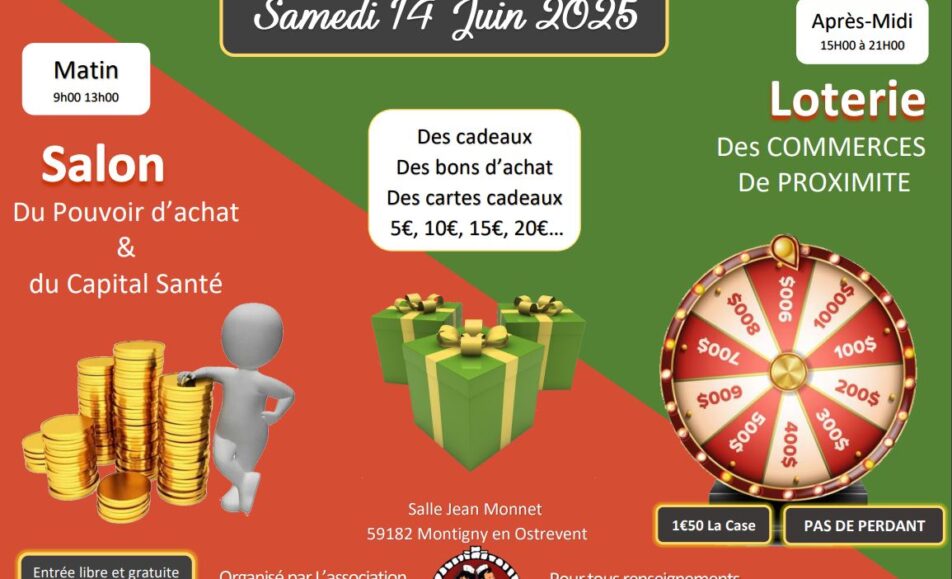 MONTIGNY EN OSTREVENT : SALON DU POUVOIR D’ACHAT ET DU CAPITAL SANTE